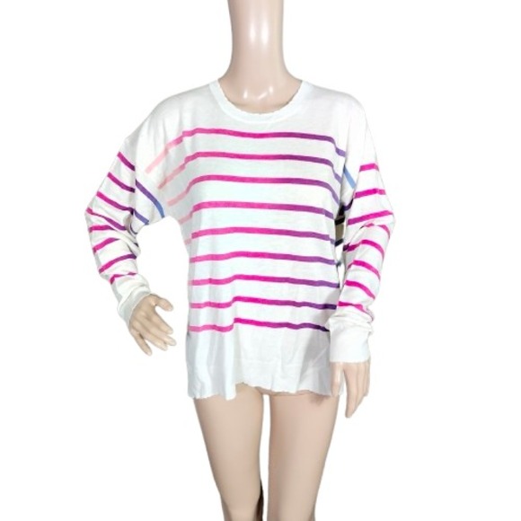 Sundry Sweater Womens Size‎ 2 Multicolor Wool Cashmere Blend Long Sleeve Striped - Picture 1 of 14